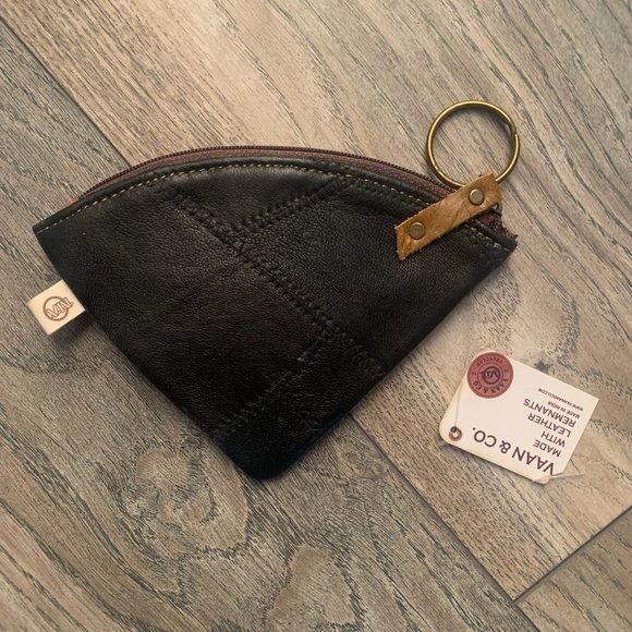 NWT VAAN & CO. SAMOSA LEATHER COIN PURSE CHEETAH & BLACK - Picture 6 of 7